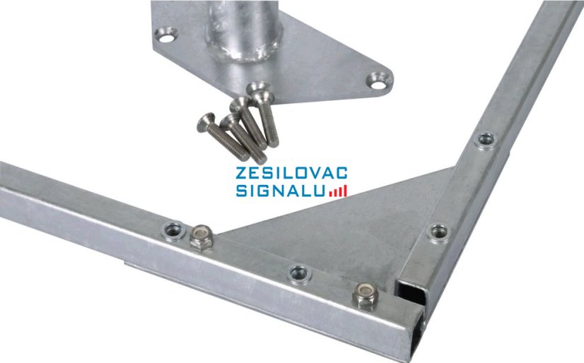 Stožár se základnou s betonovou dlaždicí a gumovou podložkou